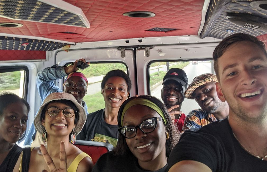 bus ride in legon ghana study abroad students