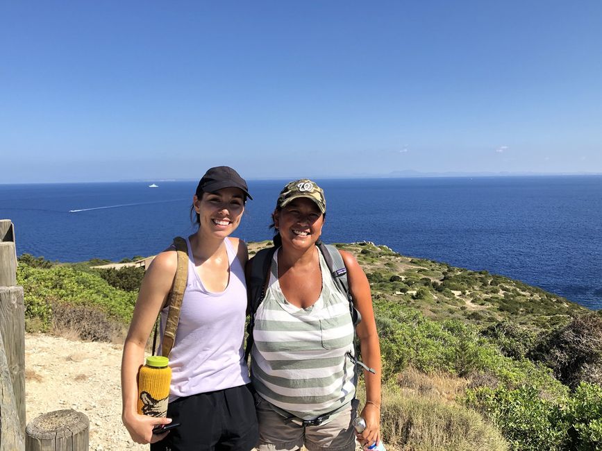Teacher and student posing on the coast of Palma de Mallorca