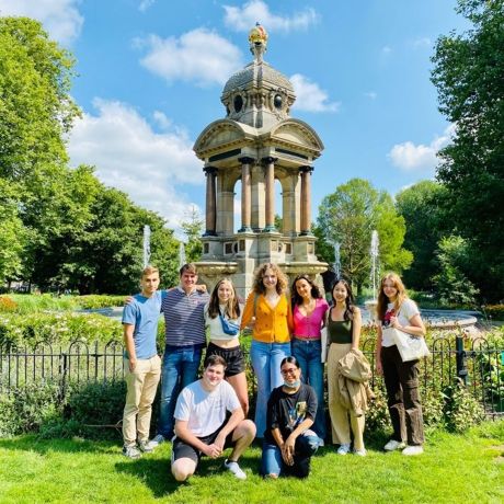 students at park in amsterdam netherlands study abroad