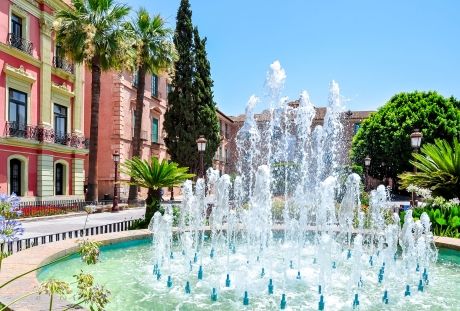 Fountain in a courtyard in Murcia, Spain