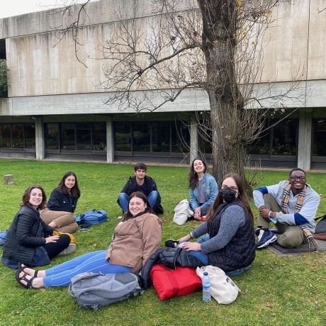 language learners portuguese picnic together
