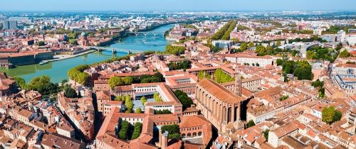 aerial view of toulouse france