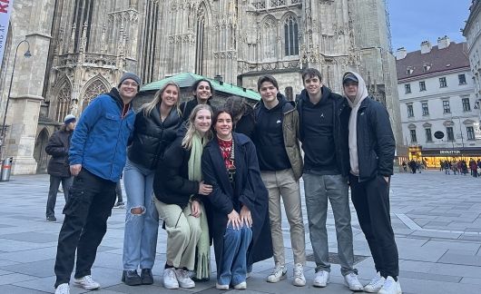 czech republic students on tour city center