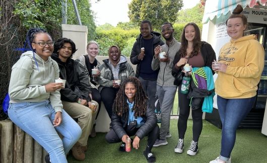 cape town students enjoy ice cream together