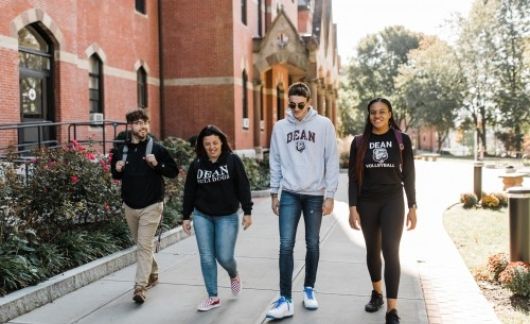 Dean College Campus Students Walk