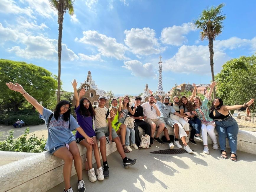 high school summer abroad student cohort in barcelona