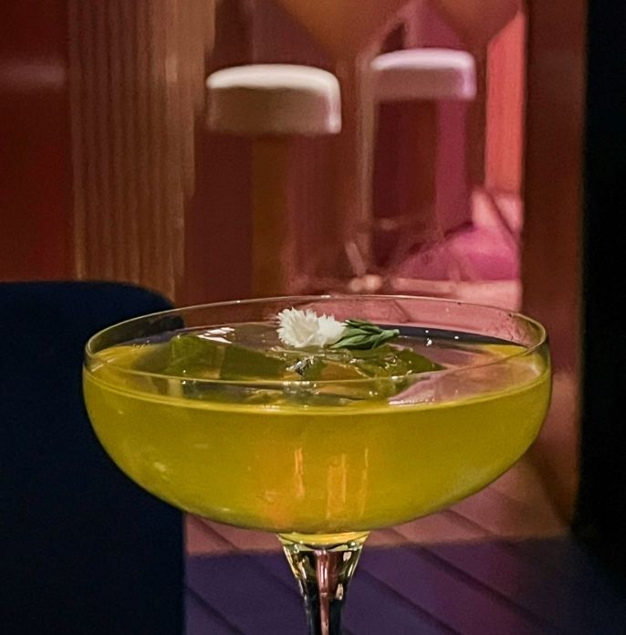 a cocktail in a seville bar