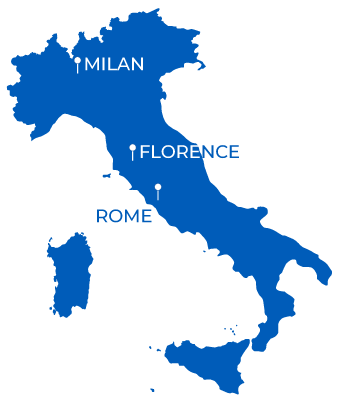 study abroad in italy map
