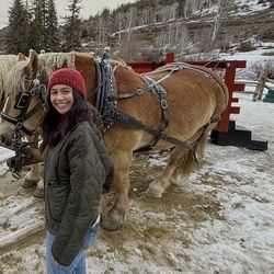 Me smiling with some ponies!