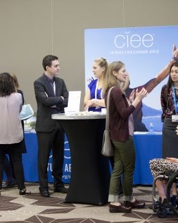 CIEE Annual Conference booth with employees