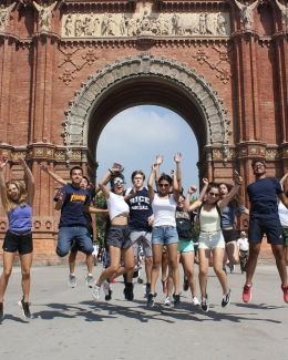 hssa barcelona arc students jump