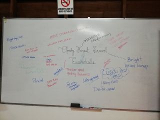 The students of Climate Change Mitigation Program wrote down some of those things that they considered essential or wished they had for the trip.