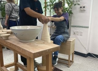 me making pottery