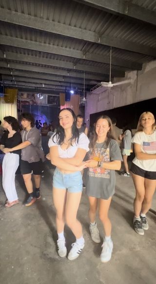 students dancing