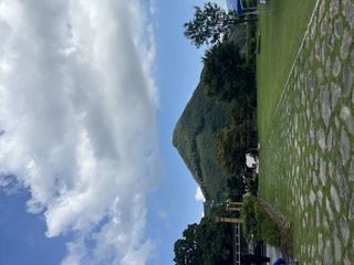 mountain and clouds