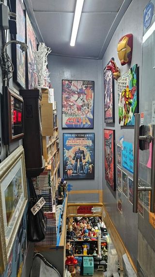 Staircase adorned with posters