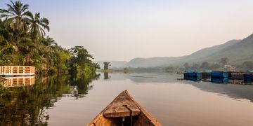 boat on water in ghana