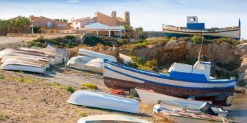 alicante boats on beach