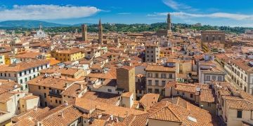 aerial view of florence