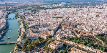 seville aerial view sunny day