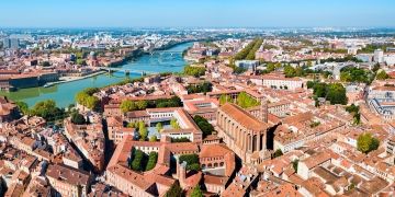 aerial view of toulouse france