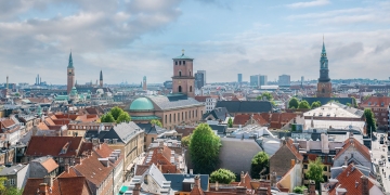 Aerial view of Copenhagen City