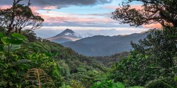 mountains sunset monteverde costa rica