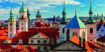 prague rooftops and spires