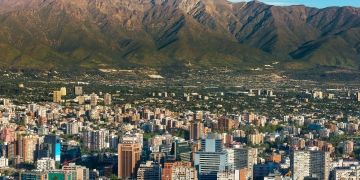 santiago chile mountains sunny