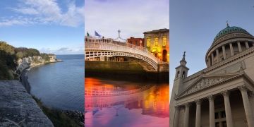 Denmark, Dublin, and Berlin cityscapes