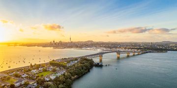 auckland aerial skyline