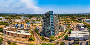 gaborone-financial-district-aerial