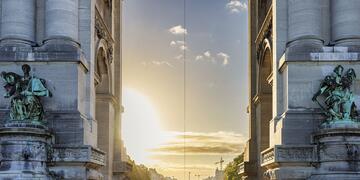 brussels-triumphal-arch-statues-sunset