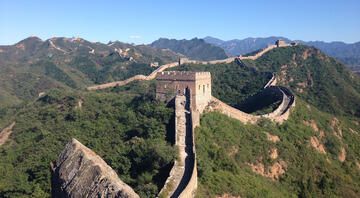 great wall of china clear day