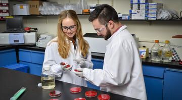 students in lab