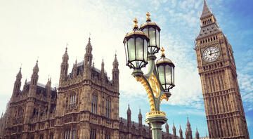 big ben and light post london