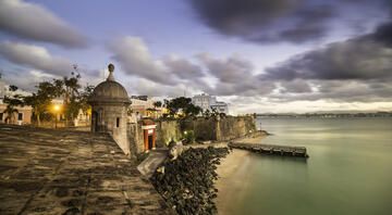 san juan PR coastline sunset
