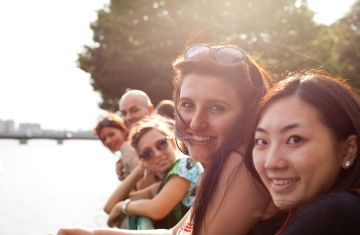 group-river-sunset