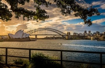 sydney opera at sunset