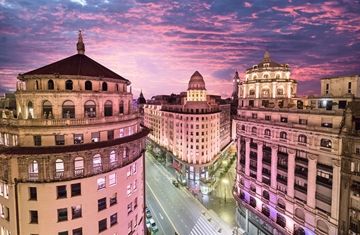purple sky downtown buenos aires argentina