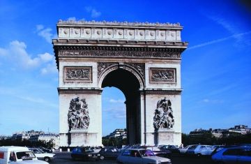 famous roundabout arc paris france