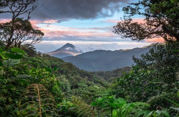 mountains sunset monteverde costa rica