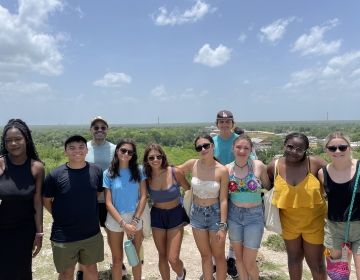 The whole group in Izamal