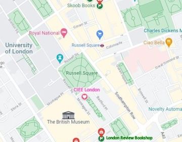 Map of Bookshops in Bloomsbury