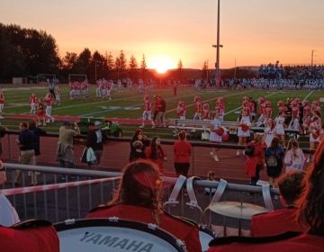 the sunset in my first football game!