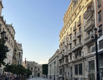 spain street sunset