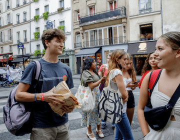 Students exploring Montmartre in Paris, France