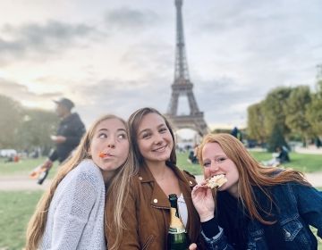 Picnic in front of the Eiffel Tower