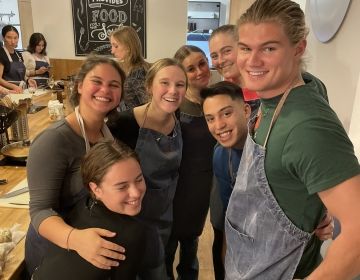 prague study abroad students cooking together