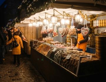 Christmas market stand